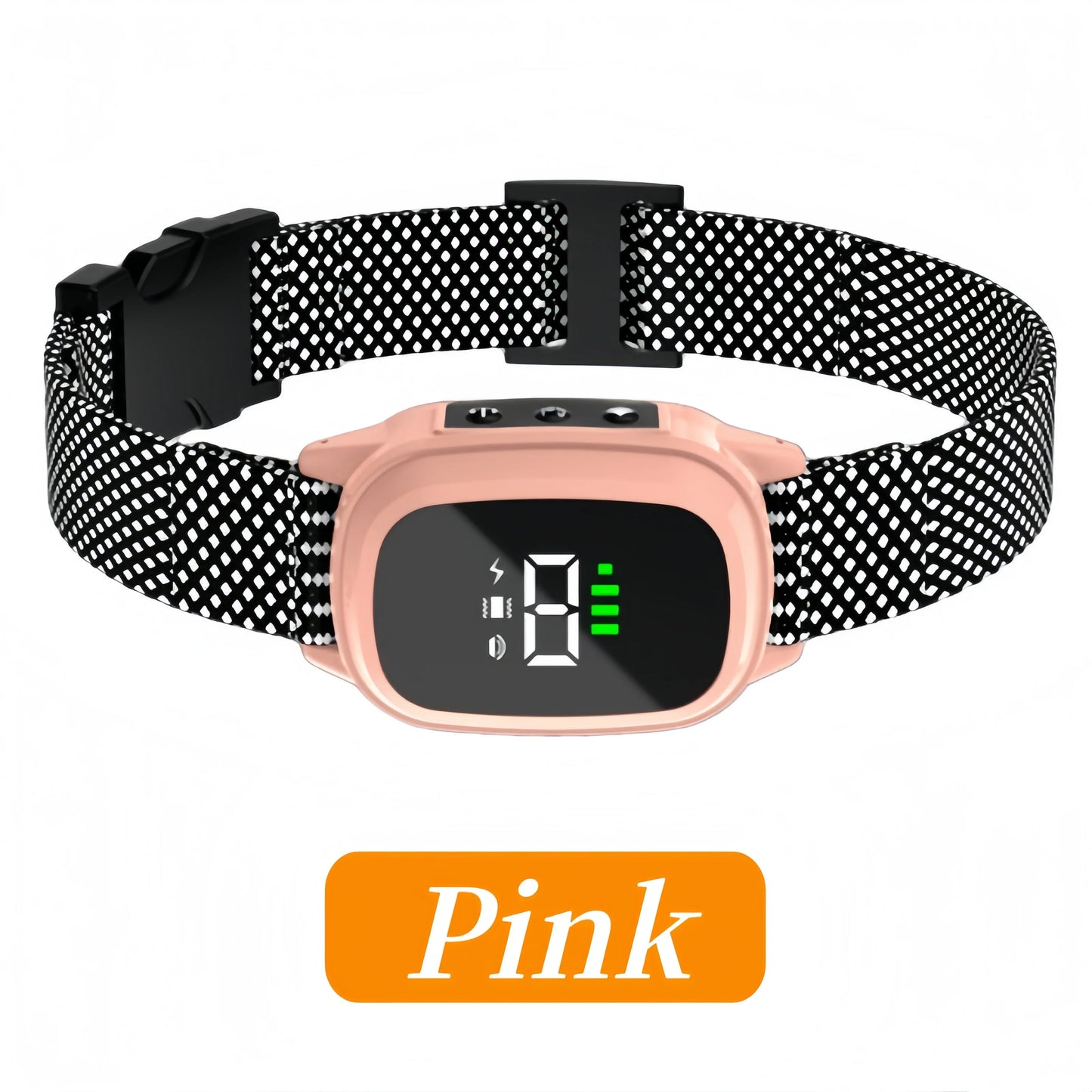 Pet Dog Anti-Barking Device | Ultrasonic Vibration Training Collar D16-NL-Pink