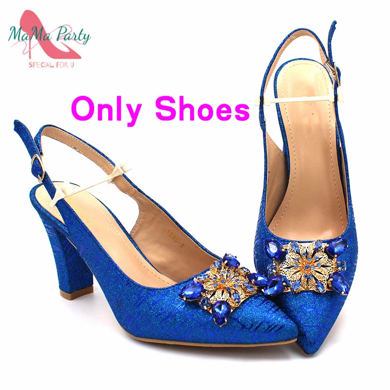 Fuchsia Crystal Italian Shoe and Bag Set