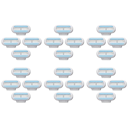 Women’s 3-Layer Safety Razor Blades – 4–40PCS Bikini & Body Hair Remover Heads (Compatible with Venus)