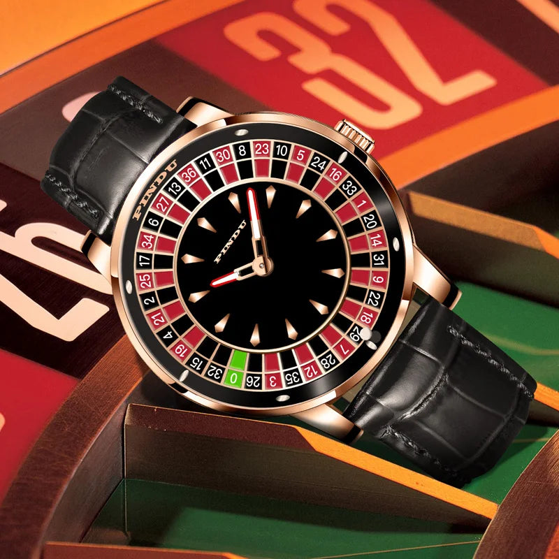 PINDU P6616 Roulette NH35 Automatic Watch | Arabic Numerals