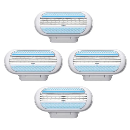 Women’s 3-Layer Safety Razor Blades – 4–40PCS Bikini & Body Hair Remover Heads (Compatible with Venus)