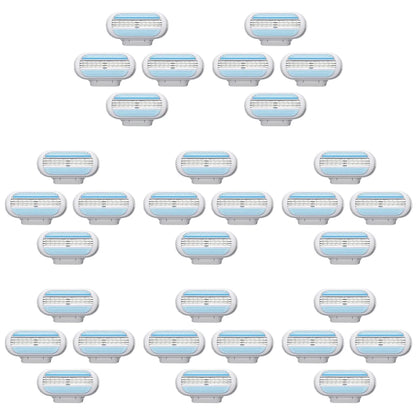 Women’s 3-Layer Safety Razor Blades – 4–40PCS Bikini & Body Hair Remover Heads (Compatible with Venus)
