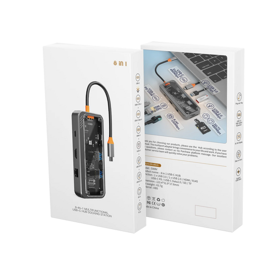 Basix USB C Hub – 100W PD MacBook Docking Station