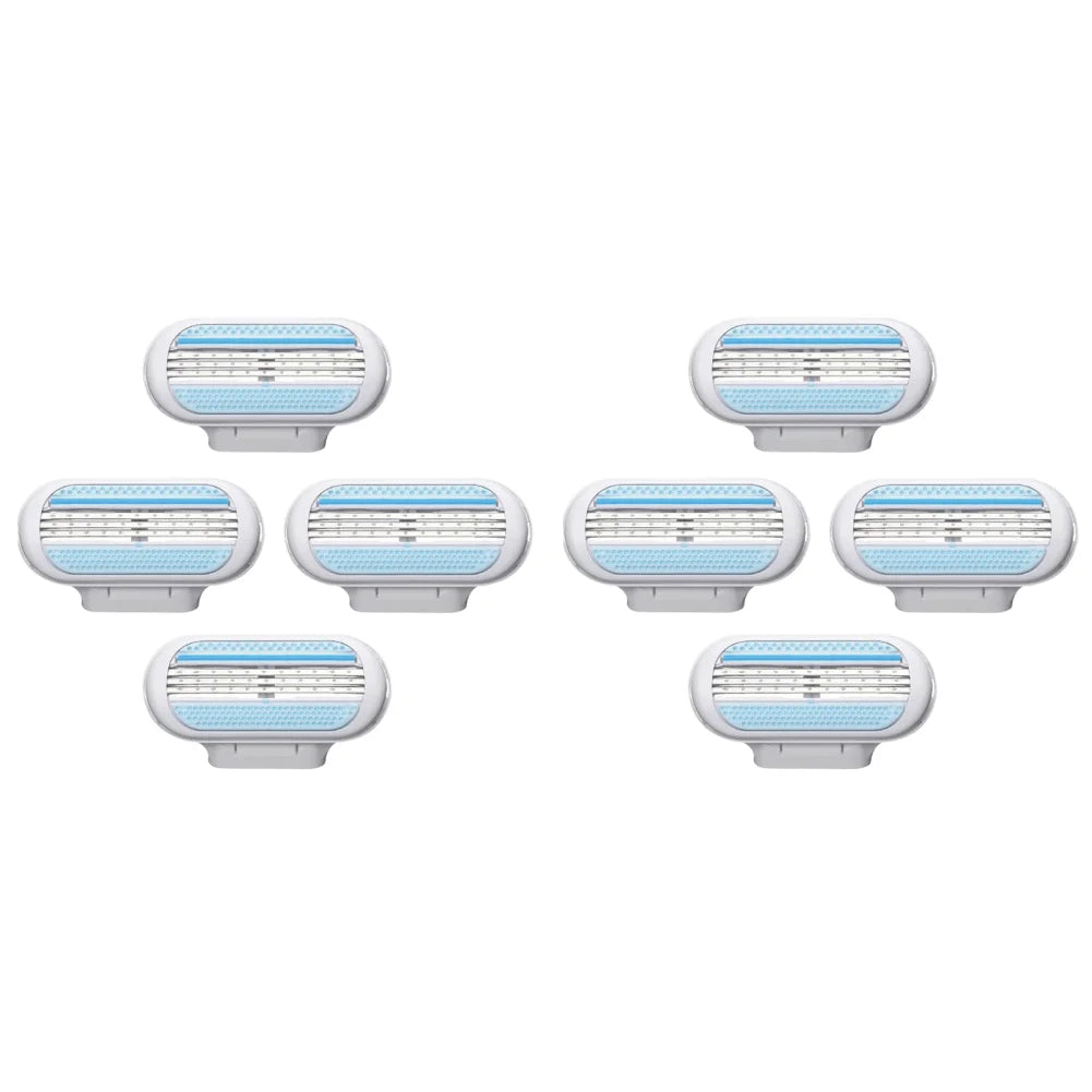 Women’s 3-Layer Safety Razor Blades – 4–40PCS Bikini & Body Hair Remover Heads (Compatible with Venus)