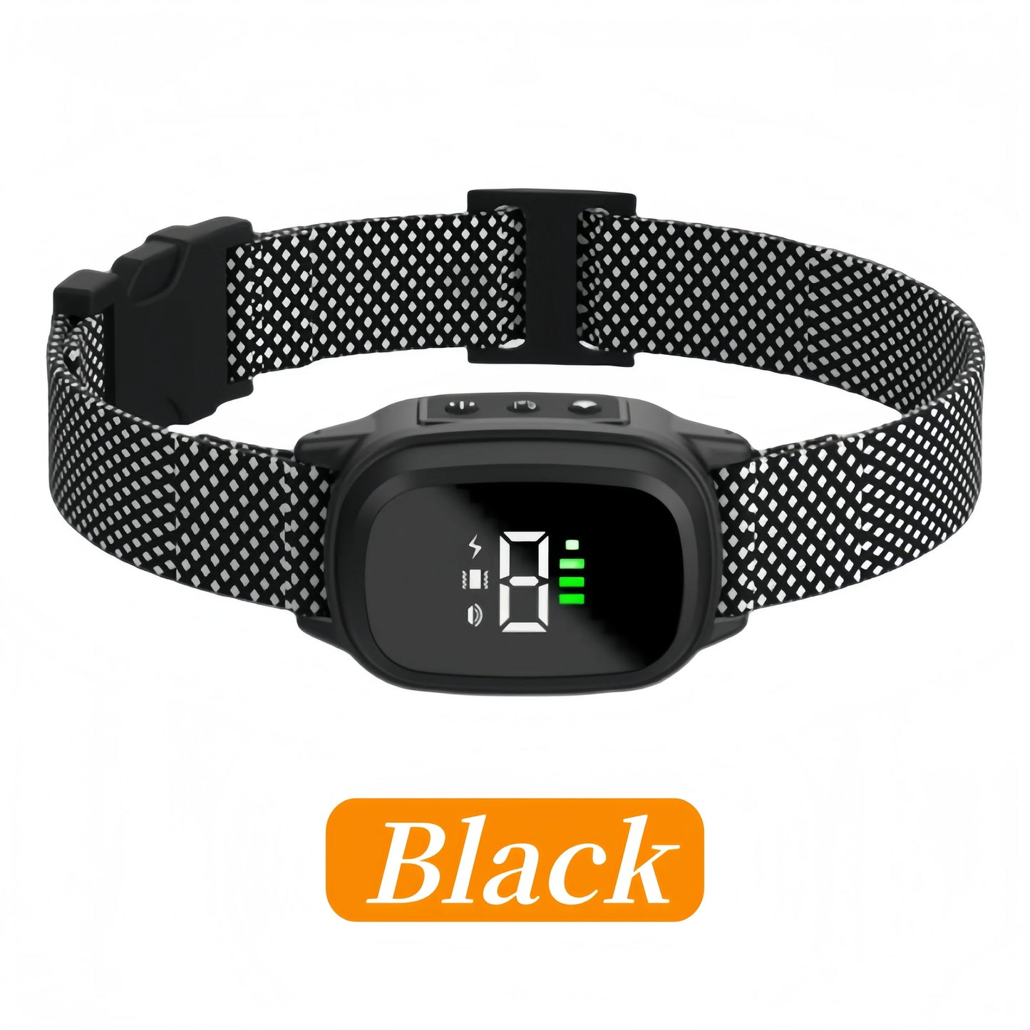 Pet Dog Anti-Barking Device | Ultrasonic Vibration Training Collar D16-NL-Black