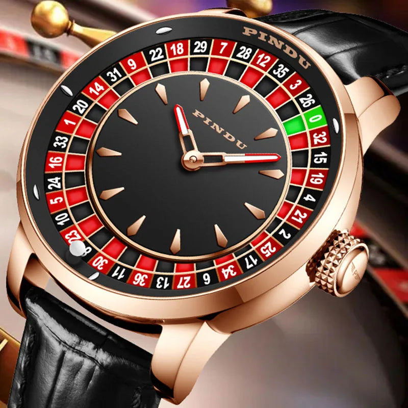 PINDU P6616 Roulette NH35 Automatic Watch | Arabic Numerals