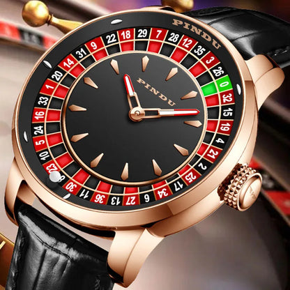 PINDU P6616 Roulette NH35 Automatic Watch | Arabic Numerals