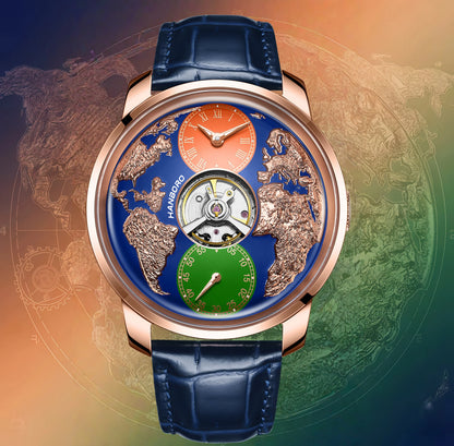 HANBORO World Time Automatic Watch