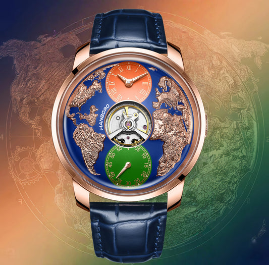 HANBORO World Time Automatic Watch - Maison Novaire