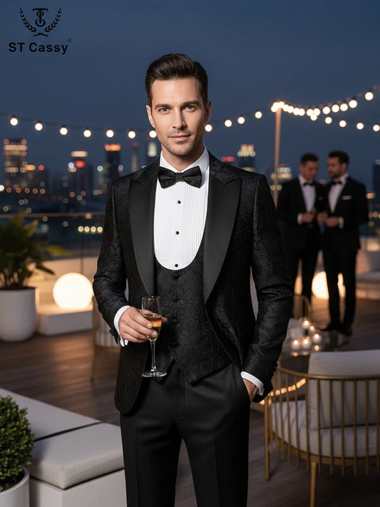 ST Cassy Black Tuxedo  - black 3 pcs set / XXXL - Maison Novaire