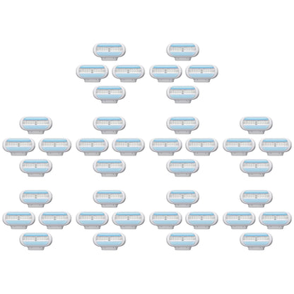 Women’s 3-Layer Safety Razor Blades – 4–40PCS Bikini & Body Hair Remover Heads (Compatible with Venus)