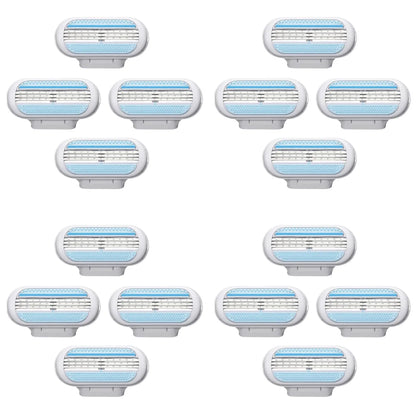 Women’s 3-Layer Safety Razor Blades – 4–40PCS Bikini & Body Hair Remover Heads (Compatible with Venus)