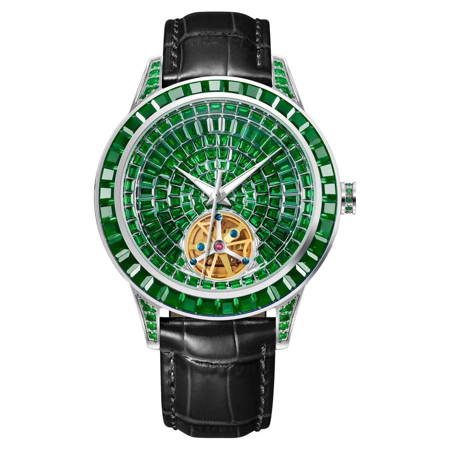 Haemmer Jacob Tourbillon Leather Watch 5037-3