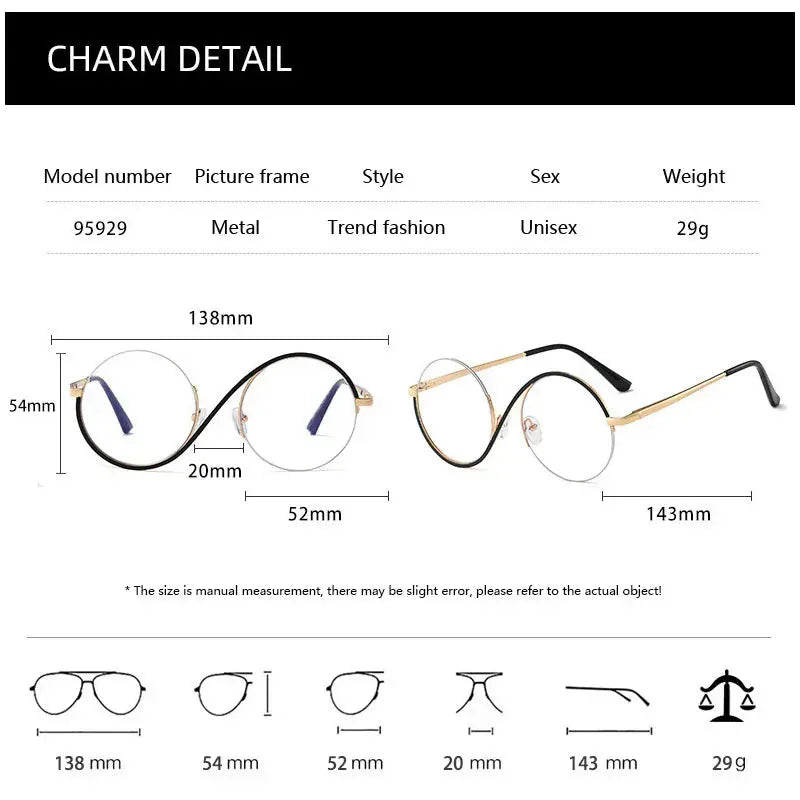Semi-Rimless S Shape Glasses . - BLAKESTORE-NG
