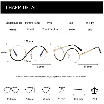 Semi-Rimless S Shape Glasses . - BLAKESTORE-NG