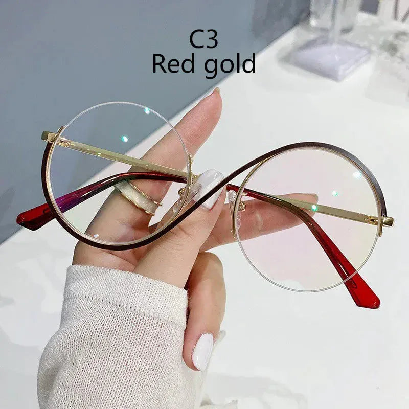Semi-Rimless S Shape Glasses . - BLAKESTORE-NG