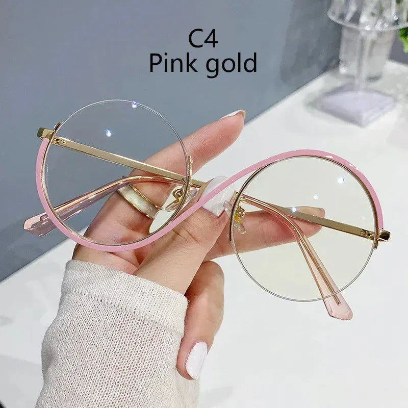 Semi-Rimless S Shape Glasses . - BLAKESTORE-NG