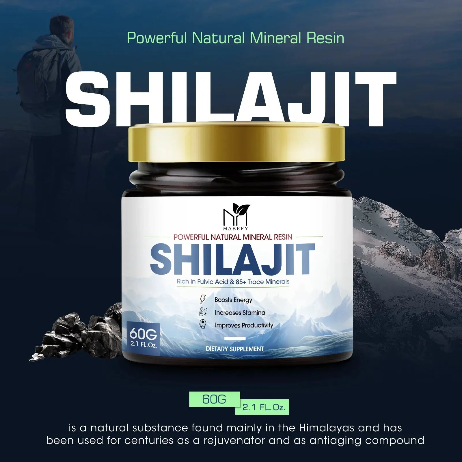 Shilajit Pure Himalayan Organic Resin For Energy. - BLAKESTORE-NG