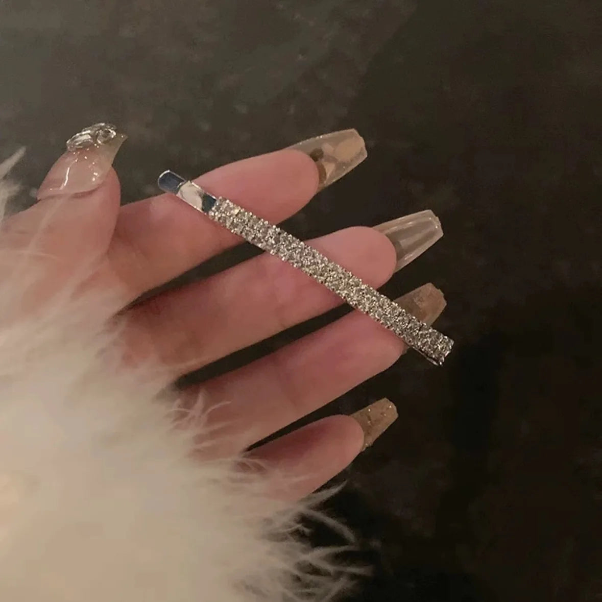 Shiny Rhinestone Barrettes – Luxury Silver Hair Clips - BLAKESTORE-NG