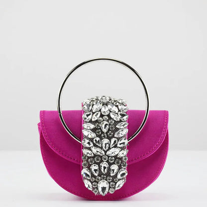 Shiny Rhinestone Clutch Purse. - Maison Novaire