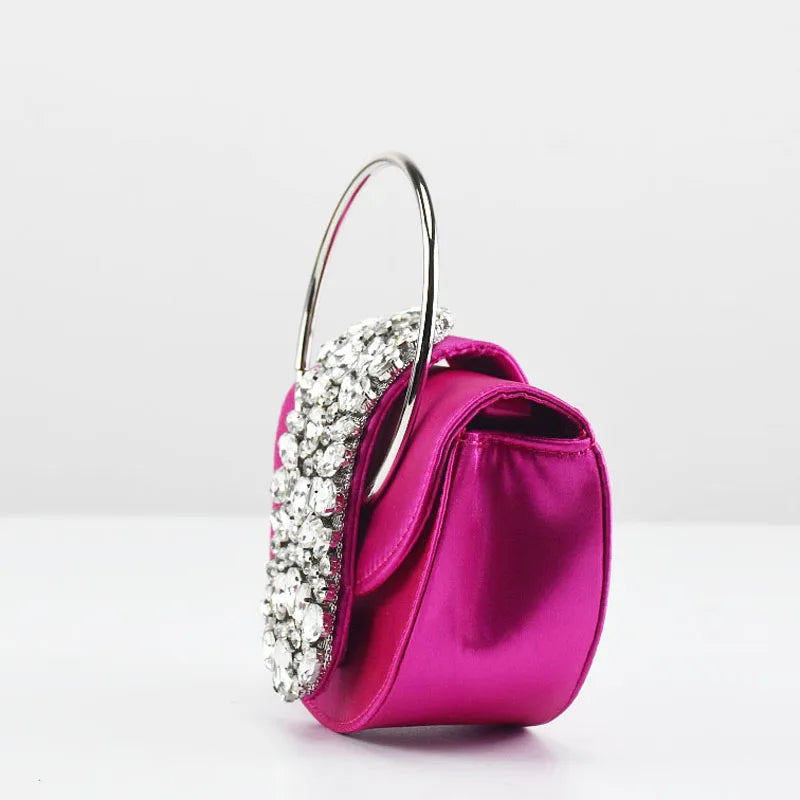 Shiny Rhinestone Clutch Purse. - Maison Novaire