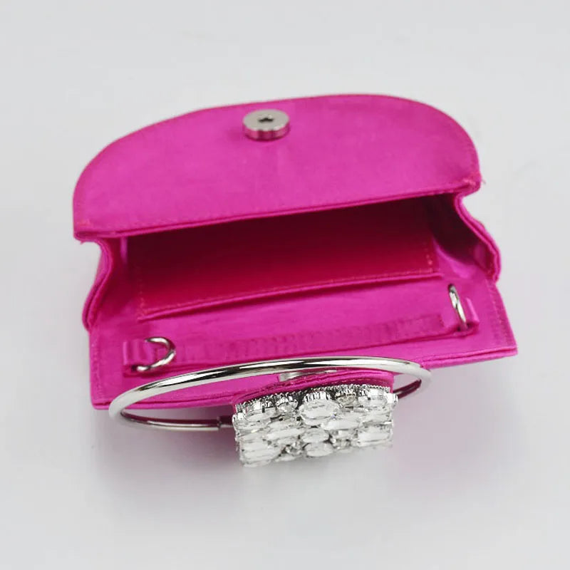 Shiny Rhinestone Clutch Purse. - Maison Novaire