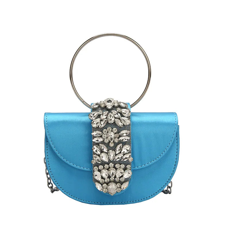 Shiny Rhinestone Clutch Purse. - Maison Novaire