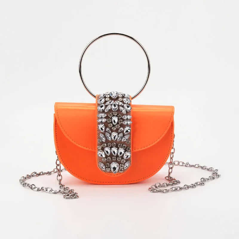 Shiny Rhinestone Clutch Purse. - Maison Novaire