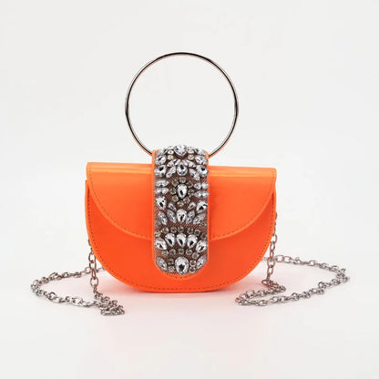 Shiny Rhinestone Clutch Purse. - Maison Novaire