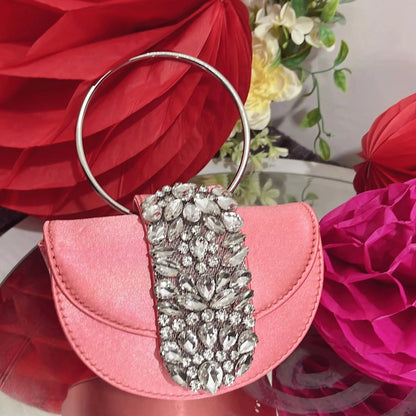 Shiny Rhinestone Clutch Purse. - Maison Novaire