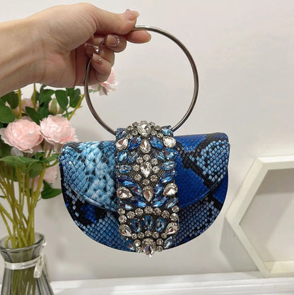 Shiny Rhinestone Clutch Purse. - Maison Novaire