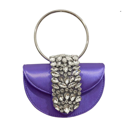 Shiny Rhinestone Clutch Purse. - Maison Novaire