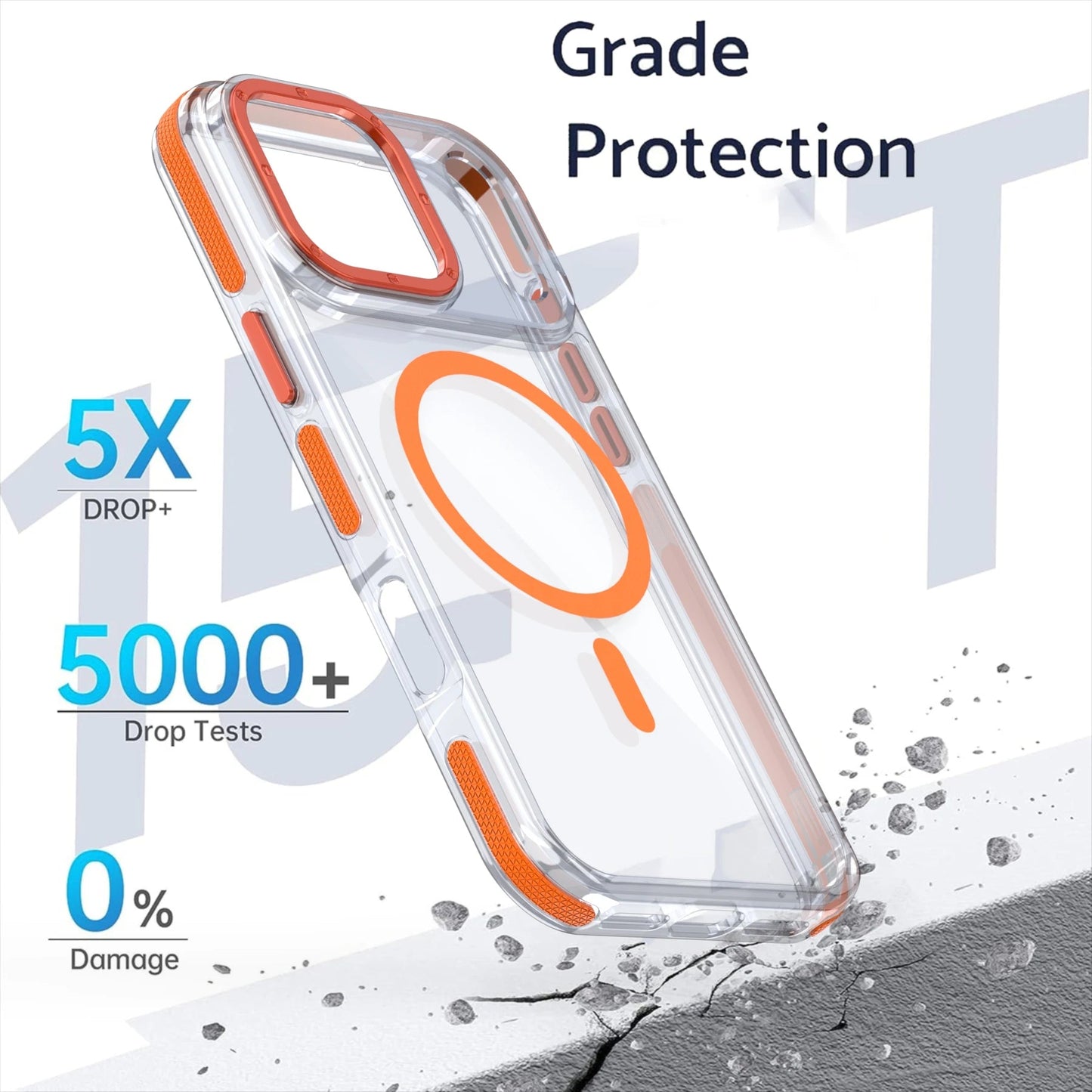 Shockproof wireless  Magsafe Clear Case For iPhone 17. - Maison Novaire #