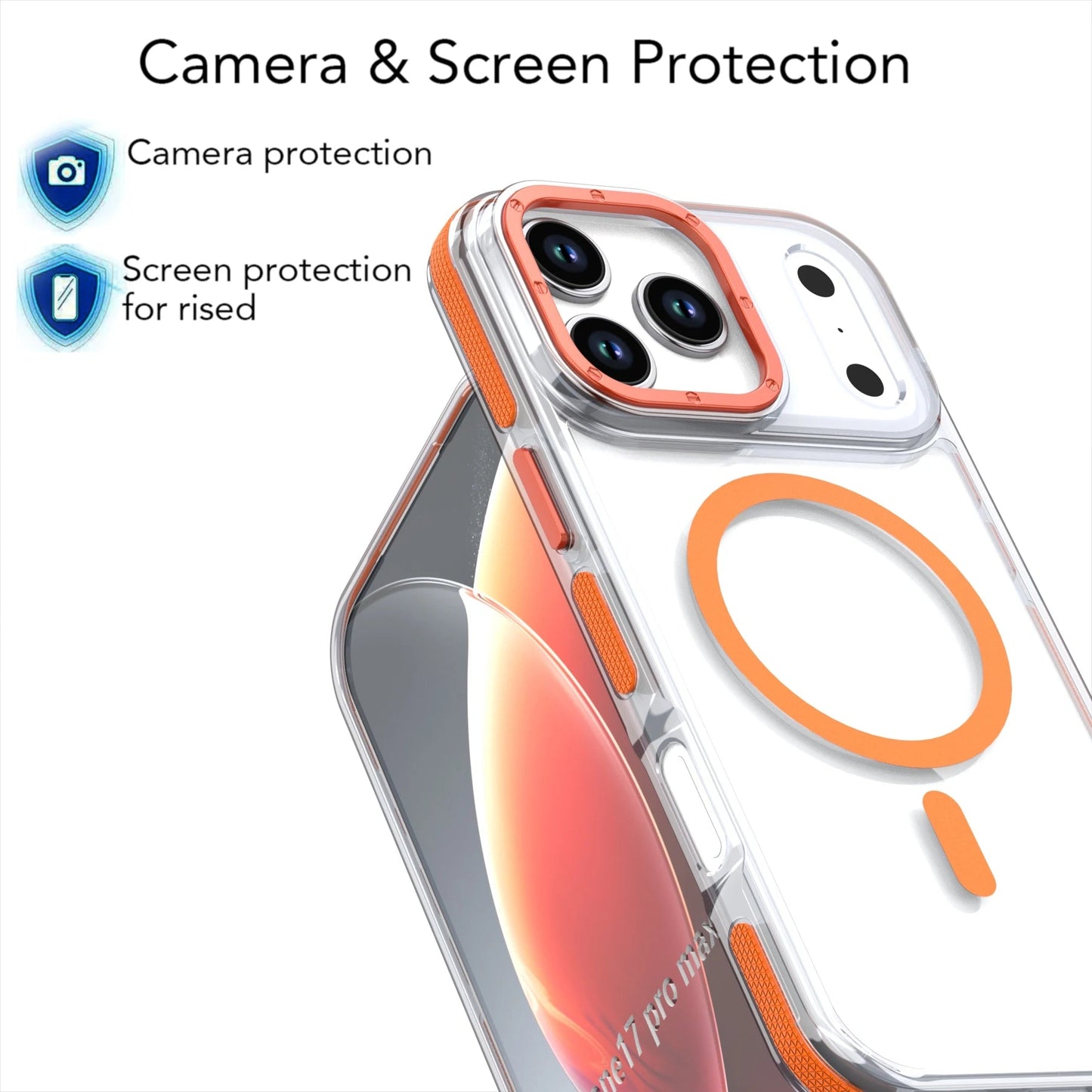 Shockproof wireless  Magsafe Clear Case For iPhone 17. - Maison Novaire #