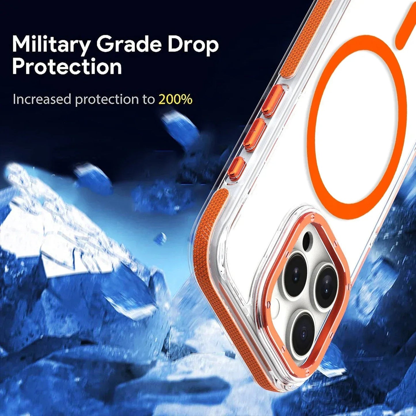 Shockproof wireless  Magsafe Clear Case For iPhone 17. - Maison Novaire #