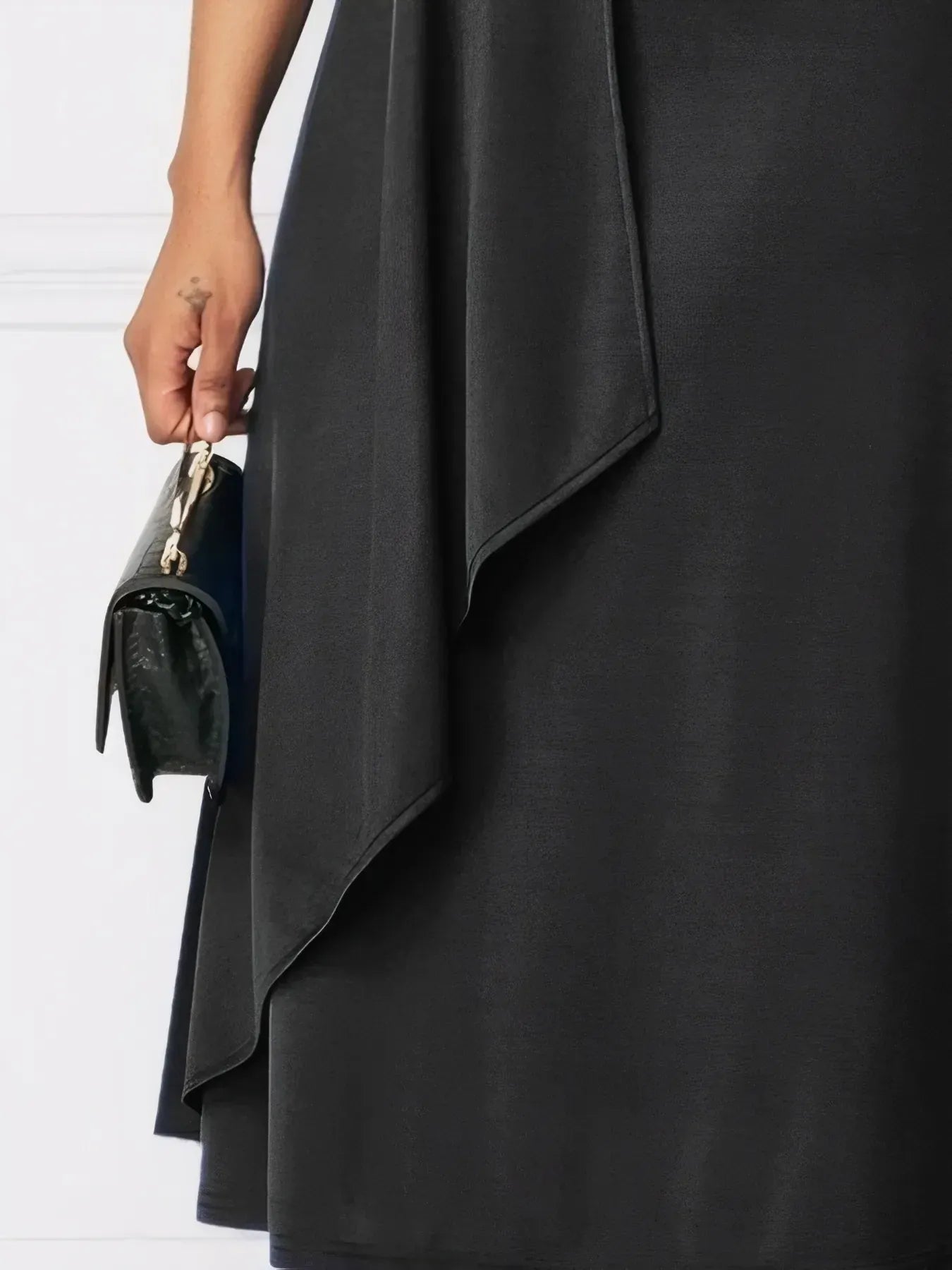 Short Sleeve Midi Wrap Dress with Belt. - BLAKESTORE-NG