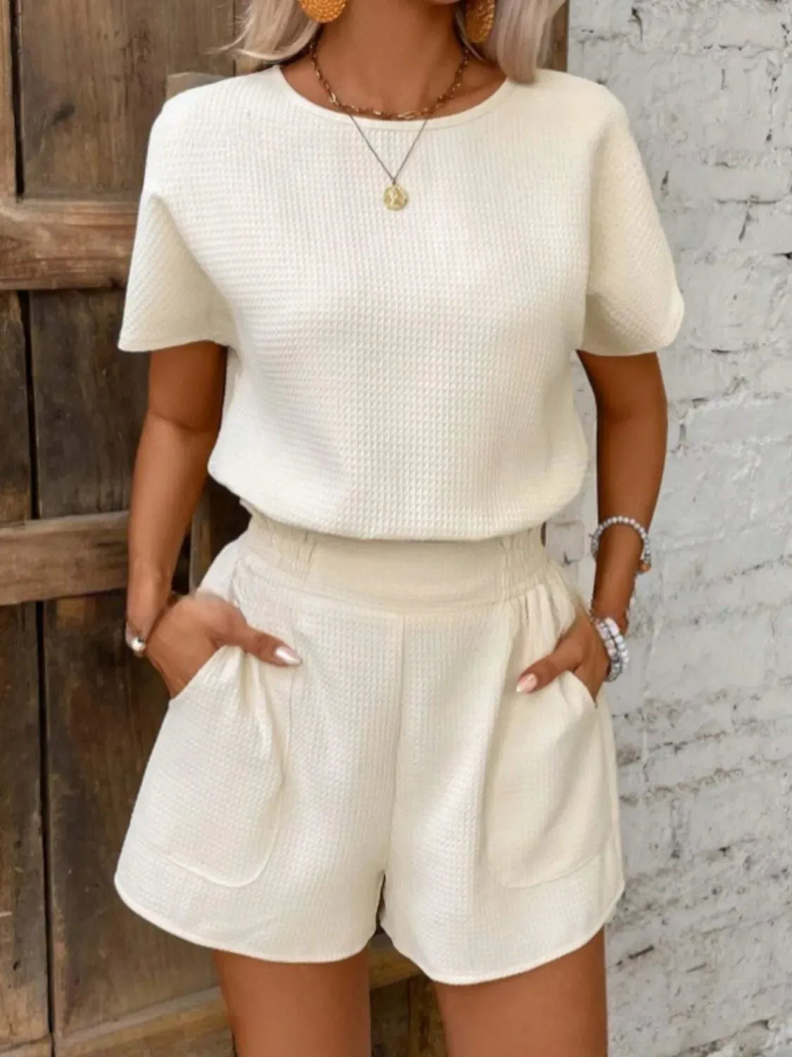 Short Sleeve Top and Shorts Set - BLAKESTORE-NG