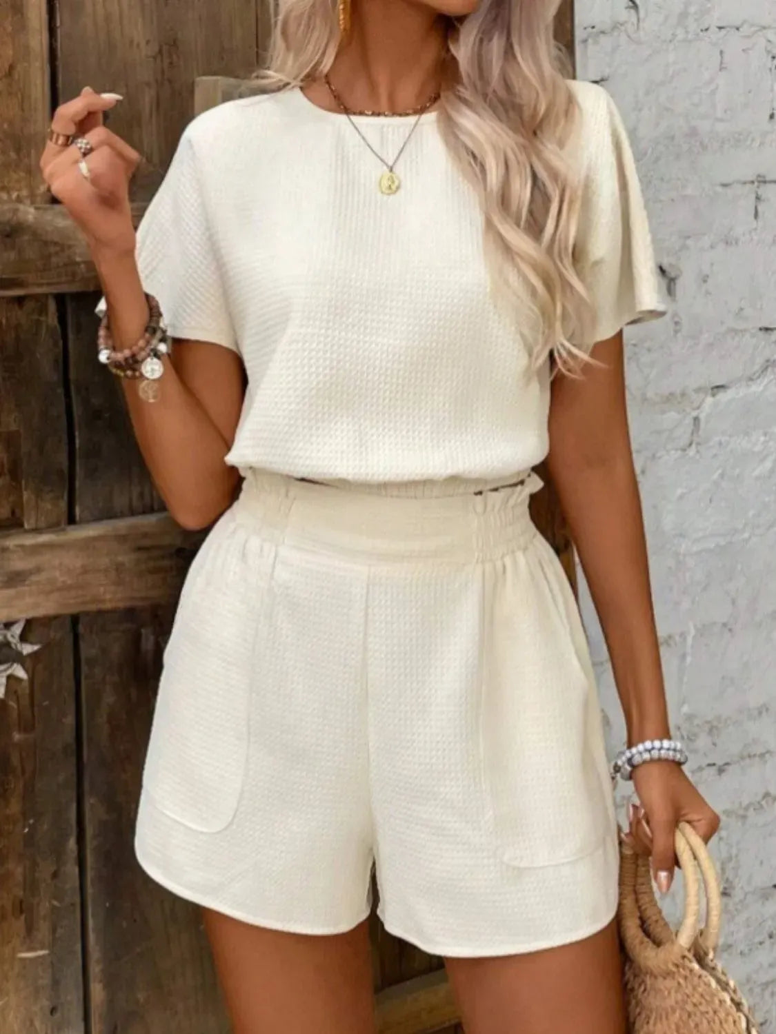 Short Sleeve Top and Shorts Set - BLAKESTORE-NG