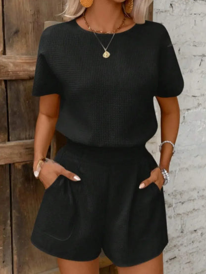 Short Sleeve Top and Shorts Set - BLAKESTORE-NG