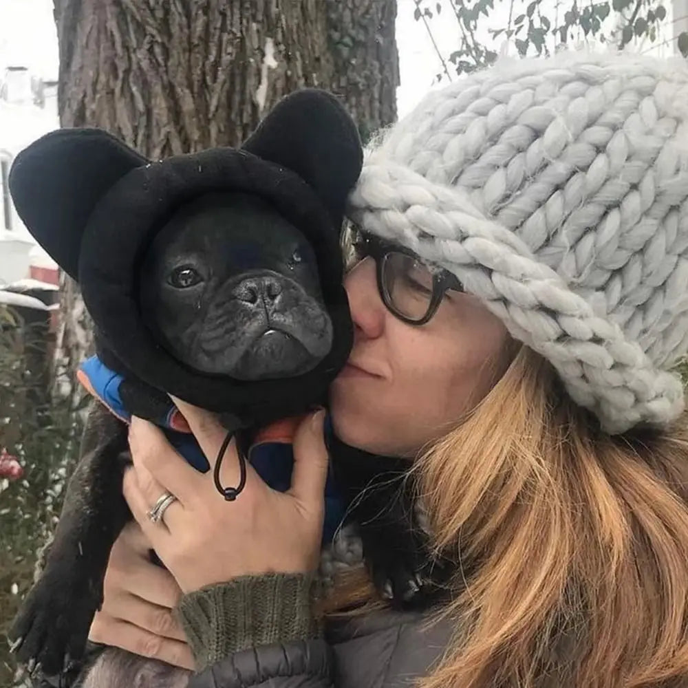 Soft Dog Fleece Bat Hat – Warm Winter Pet Headwear - Maison Novaire #
