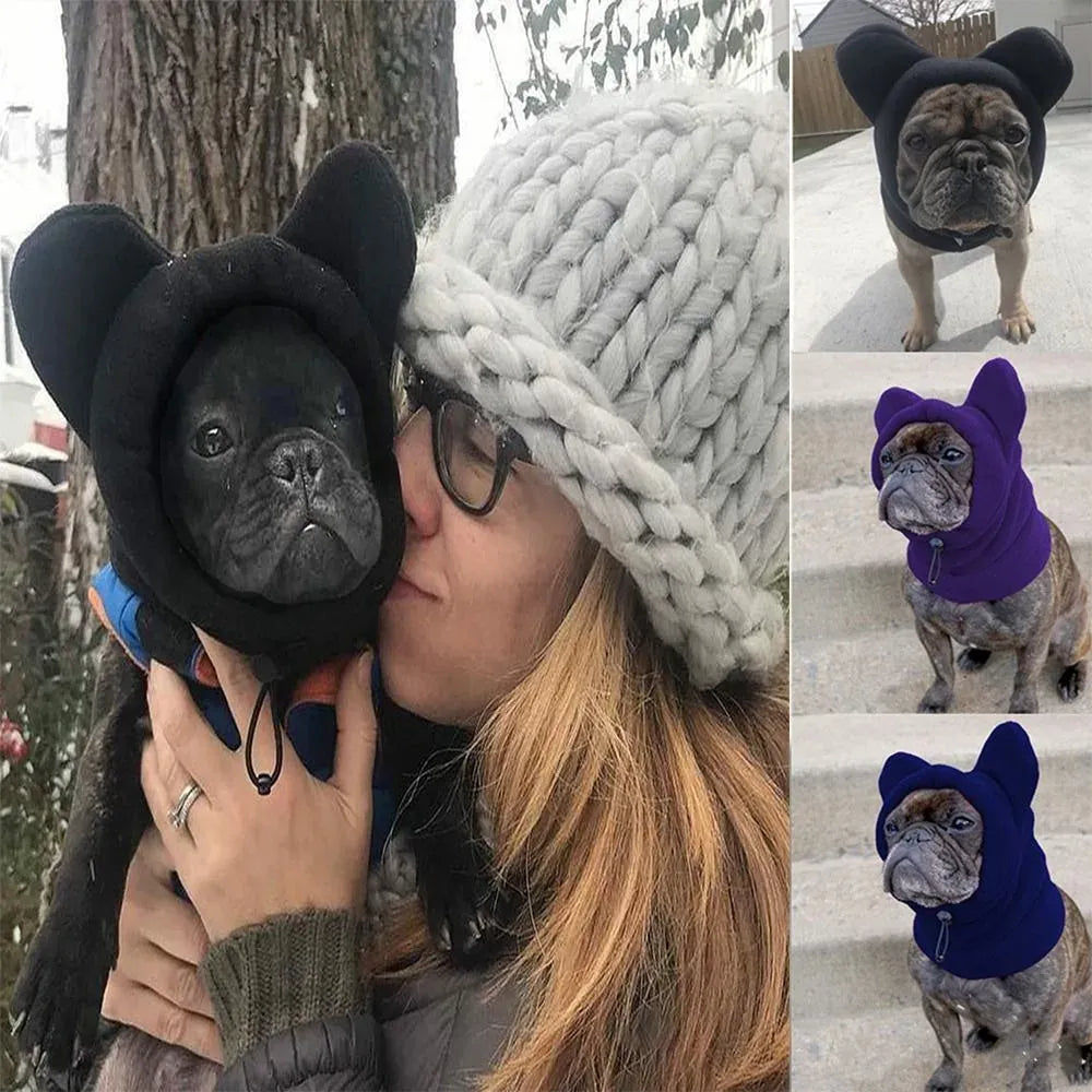 Soft Dog Fleece Bat Hat – Warm Winter Pet Headwear - Maison Novaire #