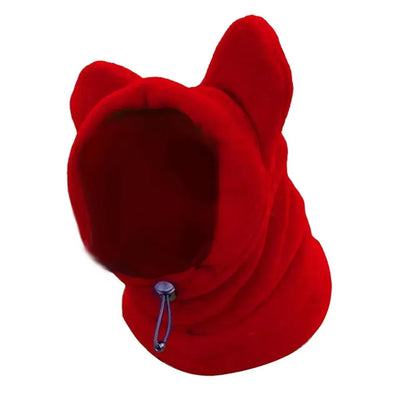 Soft Dog Fleece Bat Hat – Warm Winter Pet Headwear - Maison Novaire #