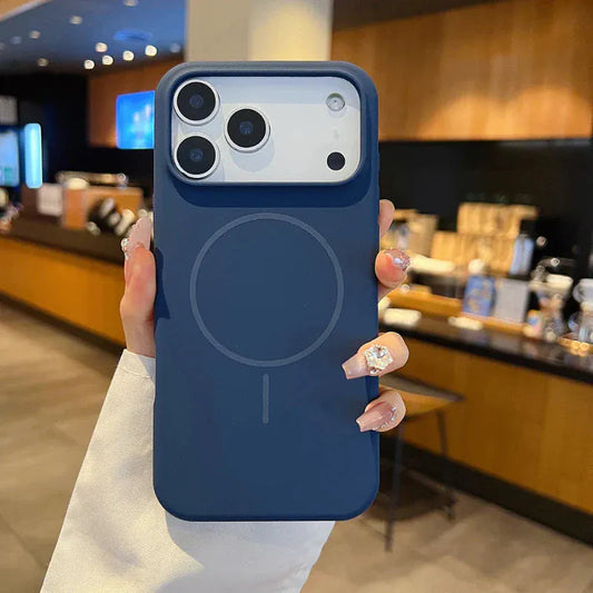 Solid Color Liquid Silicone Magsafe Wireless Charge Cover. - BLAKESTORE-NG