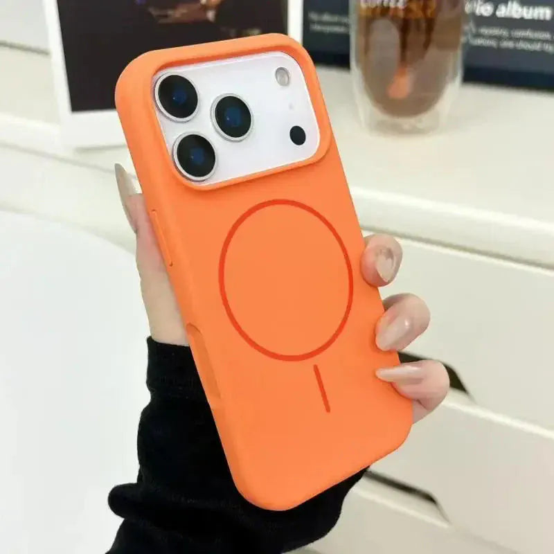 Solid Color Liquid Silicone Magsafe Wireless Charge Cover. - BLAKESTORE-NG