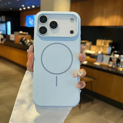 Solid Color Liquid Silicone Magsafe Wireless Charge Cover. - BLAKESTORE-NG