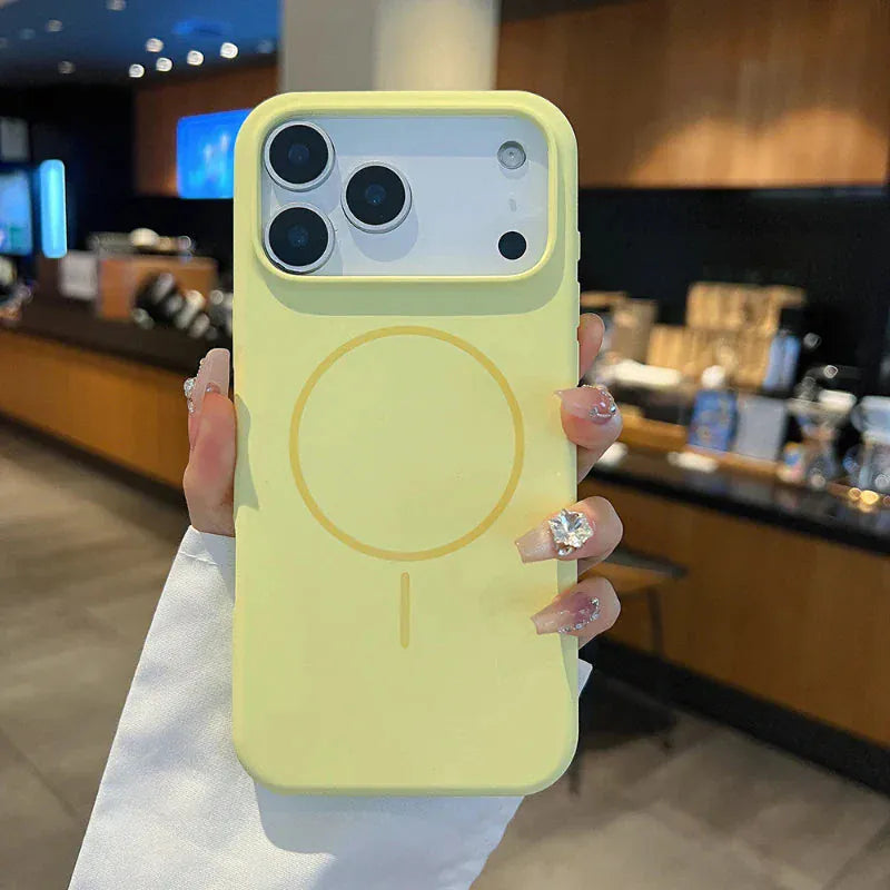 Solid Color Liquid Silicone Magsafe Wireless Charge Cover. - BLAKESTORE-NG