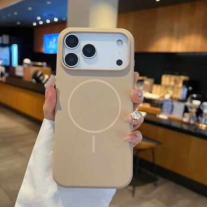 Solid Color Liquid Silicone Magsafe Wireless Charge Cover. - BLAKESTORE-NG