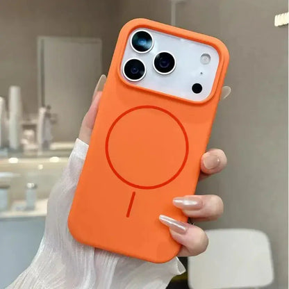 Solid Color Liquid Silicone Magsafe Wireless Charge Cover. - BLAKESTORE-NG