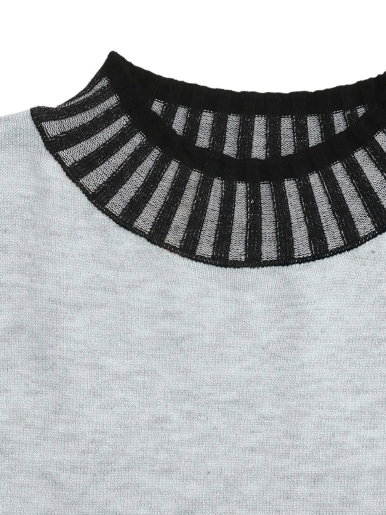 Striped Trim Tie Waist Sweater Dress - BLAKESTORE-NG