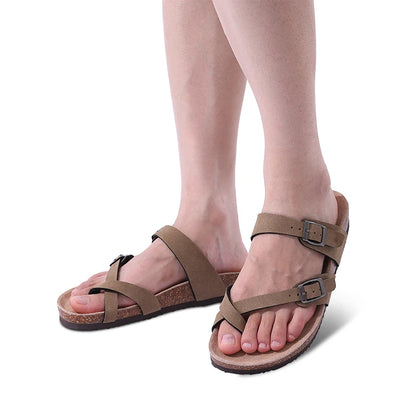 Suede Cork Mules - Maison Novaire #